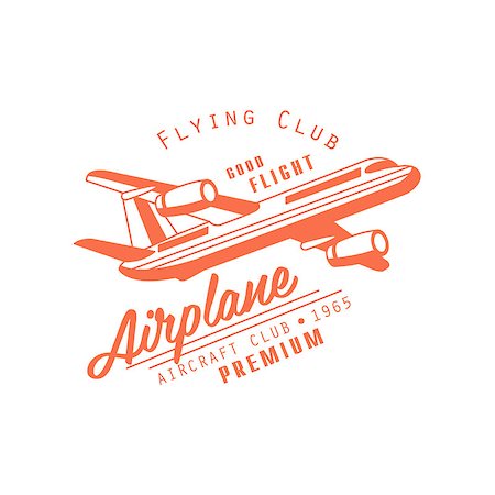 simsearch:400-08653615,k - Flying Club Red Emblem Classic Style Vector Logo With Calligraphic Text On White Background Foto de stock - Royalty-Free Super Valor e Assinatura, Número: 400-08680549