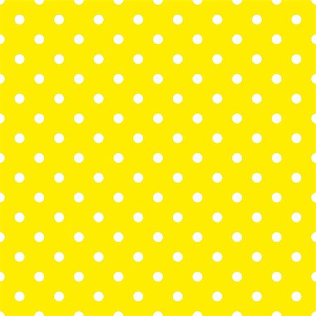simsearch:400-07428310,k - Tile vector pattern with white polka dots on yellow background for decoration wallpaper Stock Photo - Budget Royalty-Free & Subscription, Code: 400-08680645