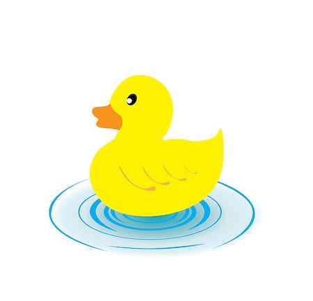 vector illustration of a rubber duck and water splash Stock Photo - Budget Royalty-Free & Subscription, Code: 400-08680787