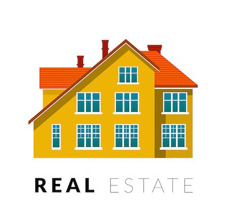 Real estate vector illustration on white background Stock Photo - Budget Royalty-Free & Subscription, Code: 400-08680985