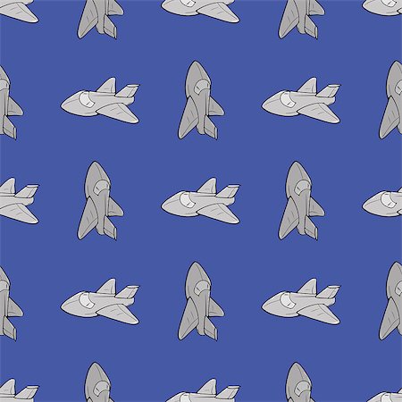 Seamless Aircraft Blue Background. Concept Airplane Pattern Stock Photo - Budget Royalty-Free & Subscription, Code: 400-08681173