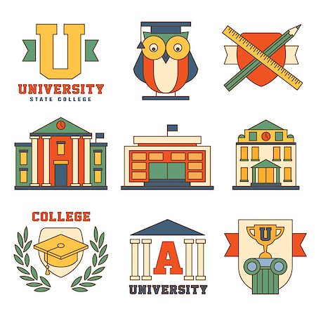 Education and University Collection of colorful vector icons in modern flat design style Stock Photo - Budget Royalty-Free & Subscription, Code: 400-08681477