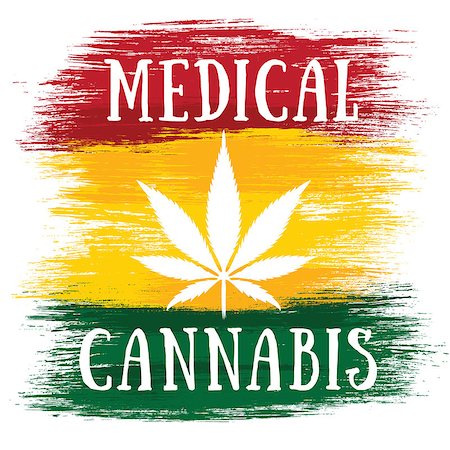 simsearch:400-08493359,k - Medical Cannabis leaf jamaican flag background Stock Photo - Budget Royalty-Free & Subscription, Code: 400-08694479