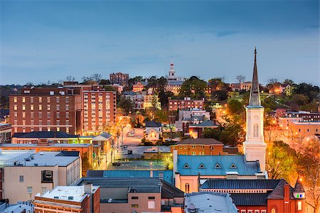 simsearch:400-08431430,k - Macon, Georgia, USA downtown skyline. Photographie de stock - Aubaine LD & Abonnement, Code: 400-08694911