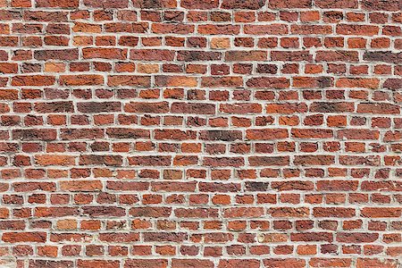 Background of old vintage orange brick wall. Stock Photo - Budget Royalty-Free & Subscription, Code: 400-08695023