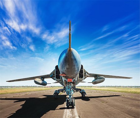 plane runway people - jet fighter on a runway while take off Stock Photo - Budget Royalty-Free & Subscription, Code: 400-08695285