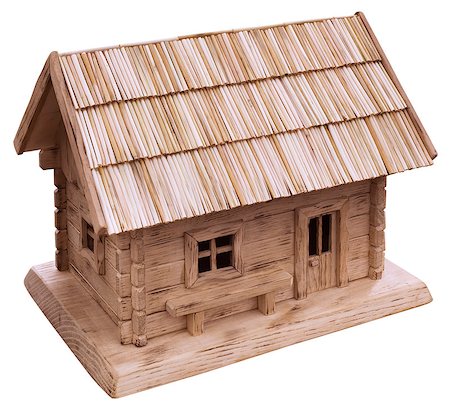 suljo (artist) - Old Wooden Cottage House Model Foto de stock - Royalty-Free Super Valor e Assinatura, Número: 400-08695372