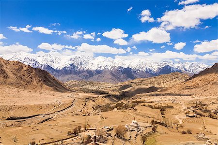 Aerial view of himalayan village in India Stock Photo - Budget Royalty-Free & Subscription, Code: 400-08696057