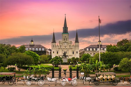 french quarter - New Orleans, Louisiana at Jackson Square. Photographie de stock - Aubaine LD & Abonnement, Code: 400-08696133