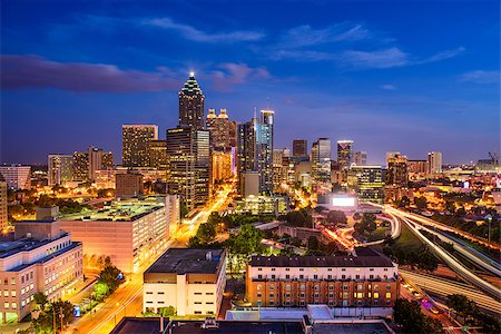 simsearch:400-08508399,k - Atlanta, Georgia, USA downtown city skyline. Photographie de stock - Aubaine LD & Abonnement, Code: 400-08696382