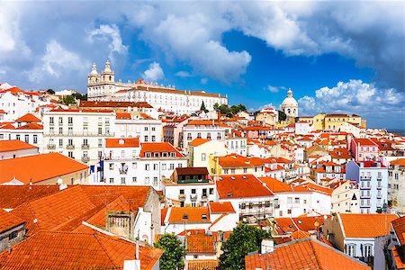 Lisbon, Portugal town skyline at the Alfama. Photographie de stock - Aubaine LD & Abonnement, Code: 400-08696434