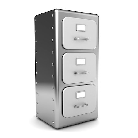 simsearch:400-05733762,k - 3d illustration of steel archive cabinet, over white background Stock Photo - Budget Royalty-Free & Subscription, Code: 400-08697009