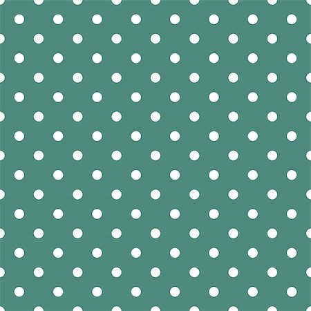 simsearch:400-07428310,k - Tile vector pattern with white polka dots on dark mint green background for seamless decoration wallpaper Stock Photo - Budget Royalty-Free & Subscription, Code: 400-08697507