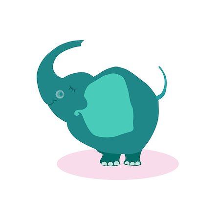 simsearch:400-07232278,k - Cute Cartoon Elephant. Vector Illustartion in Flat Style Foto de stock - Royalty-Free Super Valor e Assinatura, Número: 400-08697568