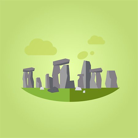 stonehenge - Vector Illustration of Stonehenge, flat style concept Stock Photo - Budget Royalty-Free & Subscription, Code: 400-08697675
