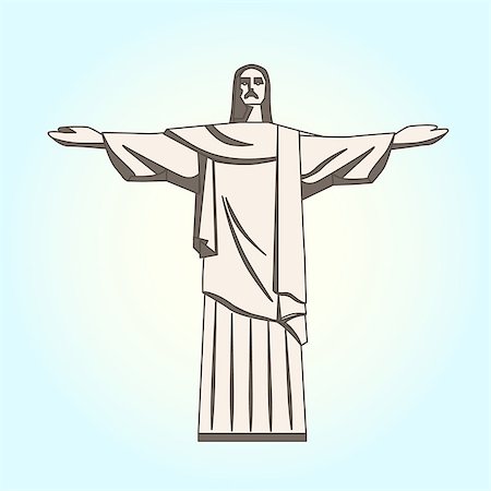 earth vector south america - Vector Illustration of Christ the Redeemer concept Stock Photo - Budget Royalty-Free & Subscription, Code: 400-08697672