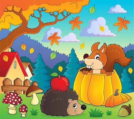 simsearch:400-08710477,k - Autumn nature theme image 1 - eps10 vector illustration. Stock Photo - Budget Royalty-Free & Subscription, Code: 400-08697776