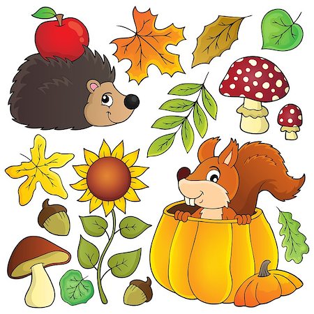 simsearch:400-08710477,k - Autumn nature theme set 1 - eps10 vector illustration. Stock Photo - Budget Royalty-Free & Subscription, Code: 400-08697777