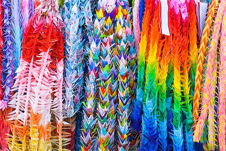 Japanese origami paper cranes in Kyoto. Stock Photo - Budget Royalty-Free & Subscription, Code: 400-08697851