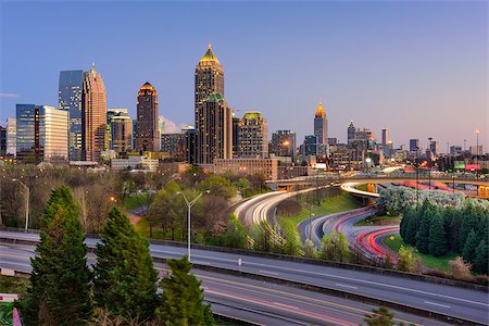 simsearch:400-08695851,k - Atlanta, Georgia, USA downtown skyline. Fotografie stock - Microstock e Abbonamento, Codice: 400-08693392