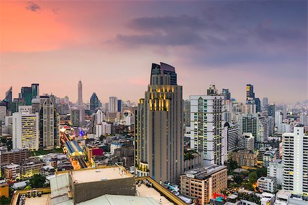 Bangkok, Thailand city skyline. Stock Photo - Budget Royalty-Free & Subscription, Code: 400-08693393