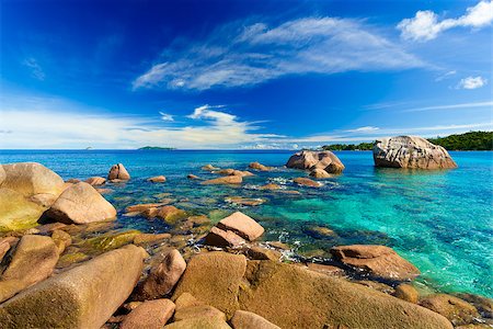 simsearch:400-08693524,k - Beautiful view of Anze Lazio beach in Praslin, Seychelles Fotografie stock - Microstock e Abbonamento, Codice: 400-08693518