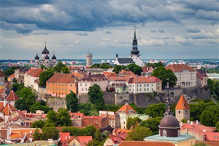 Aerial image of Old Town Tallinn in Estonia. Stock Photo - Budget Royalty-Free & Subscription, Code: 400-08693839