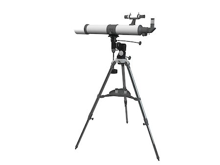 simsearch:400-08374698,k - 3D rendering of a telescope, isolated on white background Stock Photo - Budget Royalty-Free & Subscription, Code: 400-08693847