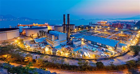simsearch:400-08045881,k - petrochemical industry on sunset , hong kong coal power station and oil tank Stock Photo - Budget Royalty-Free & Subscription, Code: 400-08705661