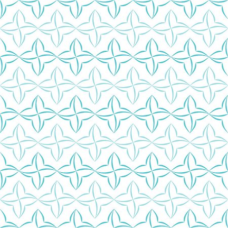 simsearch:400-08672422,k - Pattern of light blue stylized four-petal flowers set in horizontal stripes on white background. Seamless repeat. Stock Photo - Budget Royalty-Free & Subscription, Code: 400-08706304