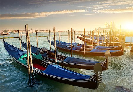 Venice with gondolas on Grand Canal against San Giorgio Maggiore church in Venice, Italy Stock Photo - Budget Royalty-Free & Subscription, Code: 400-08706388