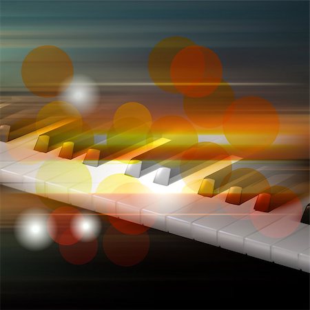 abstract music blur background with piano keys Stock Photo - Budget Royalty-Free & Subscription, Code: 400-08706488