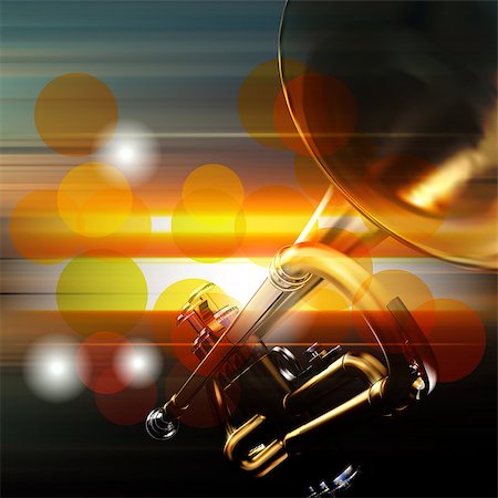 simsearch:400-08159413,k - abstract music blur background with trumpet Foto de stock - Super Valor sin royalties y Suscripción, Código: 400-08706492