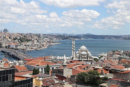 Bosphorus Strait and Istanbul City in Turkey Fotografie stock - Microstock e Abbonamento, Codice: 400-08706523