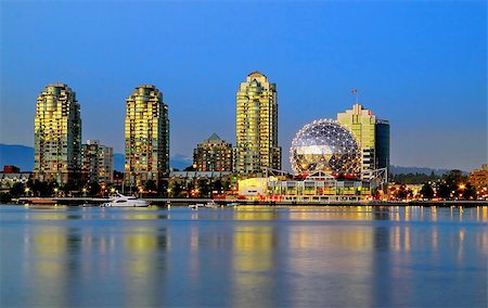 Vancouver City Downtown Science World museum Vancouver Harbor Stock Photo - Budget Royalty-Free & Subscription, Code: 400-08706530