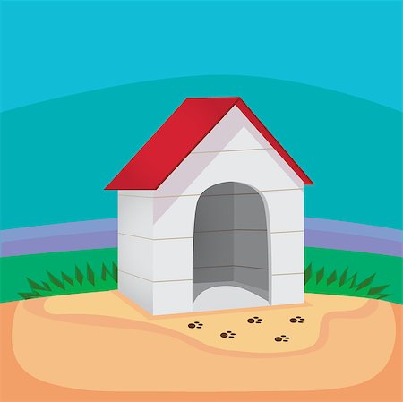 Perfect dog house . Vector illustration eps 10 Stock Photo - Budget Royalty-Free & Subscription, Code: 400-08706825