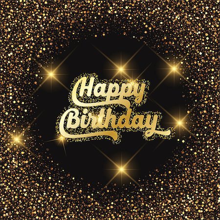 Happy birthday background with sparkling confetti Photographie de stock - Aubaine LD & Abonnement, Code: 400-08707067