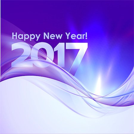 flame card vector - 2017 Happy New Year background with blue wave. Vector illustration Stock Photo - Budget Royalty-Free & Subscription, Code: 400-08707301