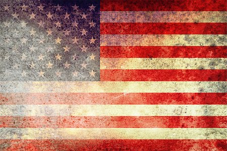 enterlinedesign (artist) - A rusty and vintage grunge textured American flag. Foto de stock - Super Valor sin royalties y Suscripción, Código: 400-08707397