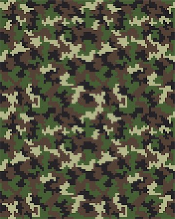 Seamless digital fashion camouflage pattern, vector Stock Photo - Budget Royalty-Free & Subscription, Code: 400-08707841