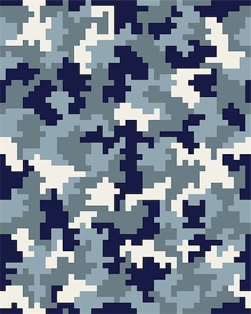 digital camouflage seamless pattern - Seamless digital fashion camouflage pattern, vector Stock Photo - Budget Royalty-Free & Subscription, Code: 400-08707842