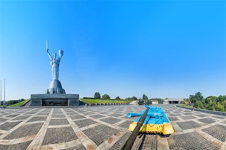 soviet war memorial - Monumental statue Mother Motherland built by Yevgeny Vuchetich opened in 1981 year at The Ukrainian State Museum of the Great Patriotic War. Stock Photo - Budget Royalty-Free & Subscription, Code: 400-08708169