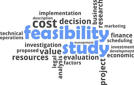 simsearch:400-04880391,k - A word cloud of feasibility study related items Photographie de stock - Aubaine LD & Abonnement, Code: 400-08708869