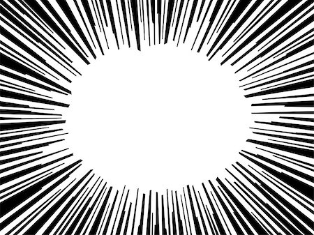 designer_things (artist) - Abstract comic book flash explosion radial lines background. Vector illustration for superhero design. Bright black white light strip burst. Flash ray blast glow. Manga cartoon hero fight print stamp Photographie de stock - Aubaine LD & Abonnement, Code: 400-08709072