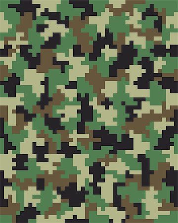 Seamless digital fashion camouflage pattern, vector Stock Photo - Budget Royalty-Free & Subscription, Code: 400-08709810