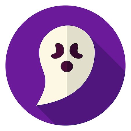simsearch:400-04255649,k - Ghost Circle Icon. Flat Design Vector Illustration with Long Shadow. Happy Halloween Symbol. Foto de stock - Royalty-Free Super Valor e Assinatura, Número: 400-08710097