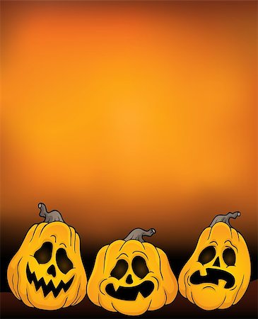 simsearch:400-04236863,k - Halloween pumpkins theme image 4 - eps10 vector illustration. Stock Photo - Budget Royalty-Free & Subscription, Code: 400-08710484
