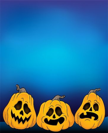 simsearch:400-04236863,k - Halloween pumpkins theme image 7 - eps10 vector illustration. Stock Photo - Budget Royalty-Free & Subscription, Code: 400-08710487