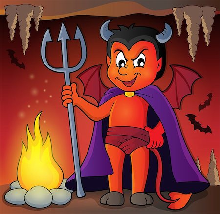fire tail illustration - Little devil theme image 3 - eps10 vector illustration. Stock Photo - Budget Royalty-Free & Subscription, Code: 400-08710493