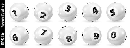Lottery Number Balls. Black and white balls isolated. Bingo balls set. Bingo balls with numbers. Set of black and white balls. Realistic vector. Lotto concept. White Bingo Balls. Stock Photo - Budget Royalty-Free & Subscription, Code: 400-08711122